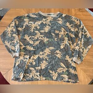 Vintage Ace Sportswear Trail Cover Camo Pocket Long Sleeve Shirt